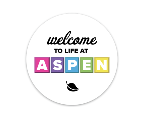 3 Inch Welcome To Life at Aspen Stickers