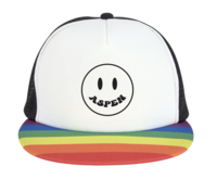 Rainbow Smiley Aspen Mouth Face Trucker