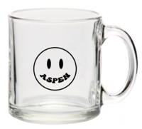 Aspen Smiley Mouth 13 oz Clear Glass Mug